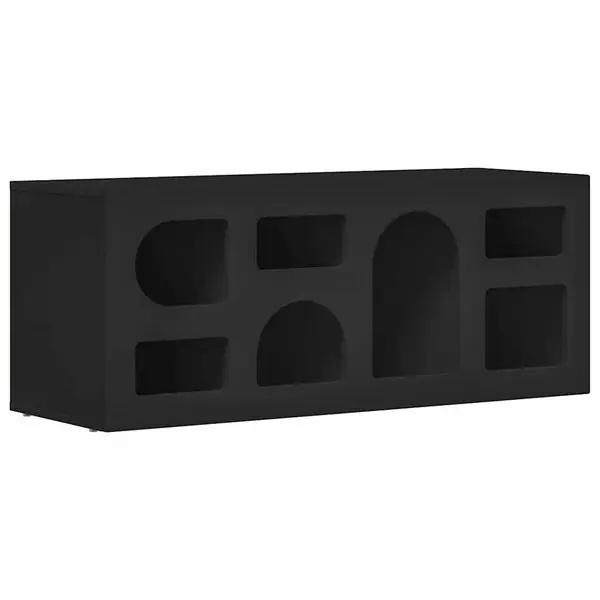 vidaXL TV-skåp Svart 100 x 35 x 40 cm Konstruerat trä Populärt val