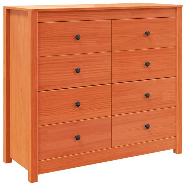 Bästa pris vidaXL Sidoskåp vaxad brun 100x40x90 cm massiv furu