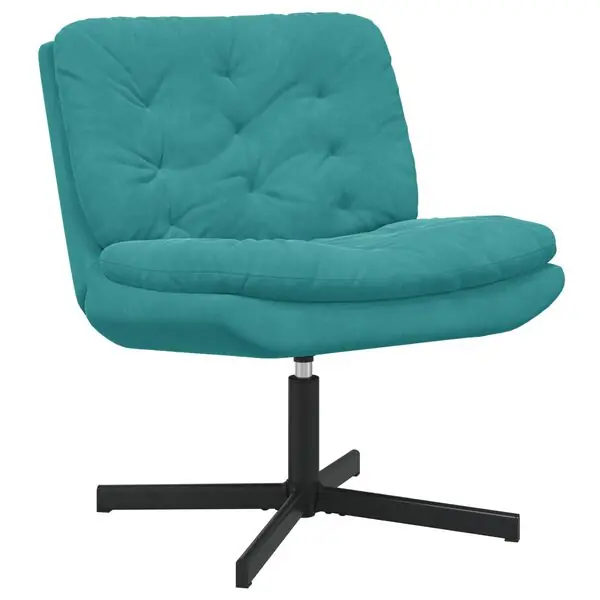 Snabb leverans vidaXL Svängbar Avkopplingsstol Turkos 63 x 75 x 76 cm Sammet