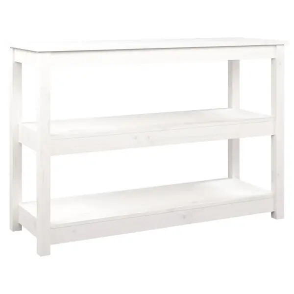vidaXL Konsolbord vit 110x40x74 cm massiv furu Sänkt pris