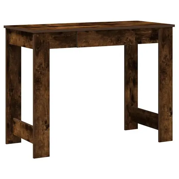 vidaXL Skrivbord rökfärgad ek 100x45x75 cm konstruerat trä Populär