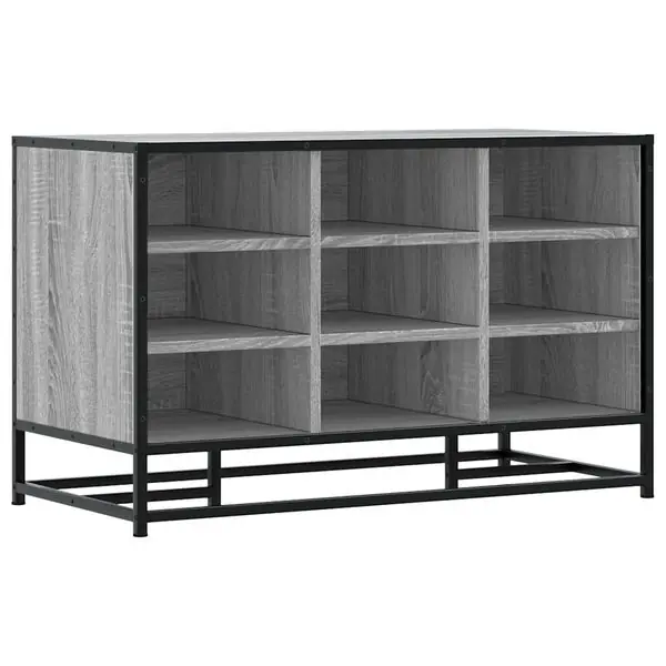 Kampanj vidaXL Skobänk grå sonoma 84x40x53,5 cm konstruerat trä och metall