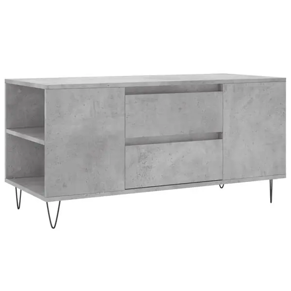 vidaXL Soffbord betonggrå 102x44,5x50 cm konstruerat trä Rabatt