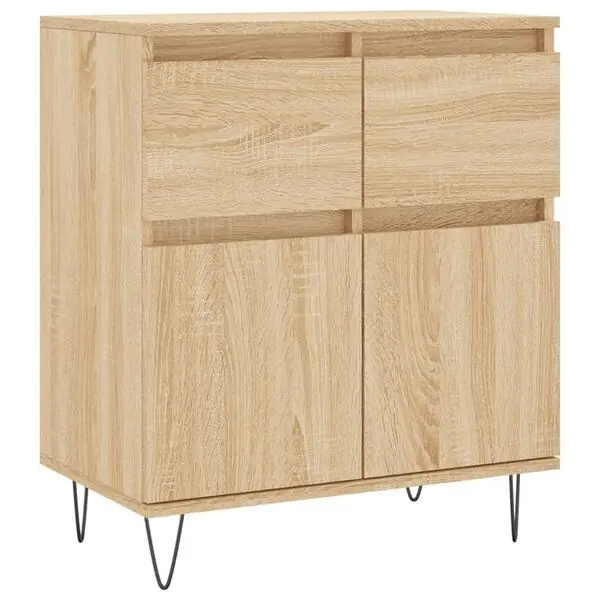 vidaXL Byrå sonoma-ek 60x35x70 cm konstruerat trä Begränsat erbjudande
