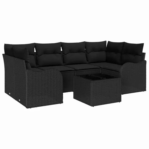 vidaXL Trädgårdsoffset Svart 55 x 55 x 37 cm konstrotting Begränsad tid