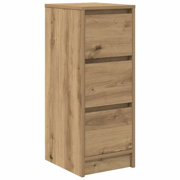 Sänkt pris vidaXL Skänk hantverksmässig ek 29,5x34x76 cm konstruerat trä