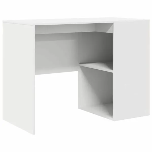 risnedsättning vidaXL Skrivbord med hylla Vit 102 x 50 x 75 cm Konstruerat trä