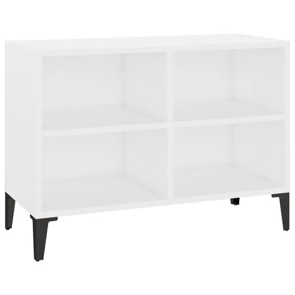 vidaXL TV-bänk med metallben vit 69,5x30x50 cm Snabb leverans