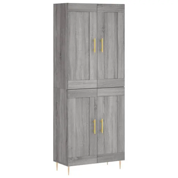 Kundfavorit vidaXL Högskåp Grå Sonoma 69,5x34x180 cm konstruerat trä