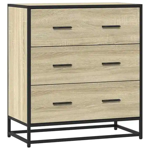 Köp online vidaXL Skänk sonoma-ek 68x35x76 cm konstruerat trä och metall