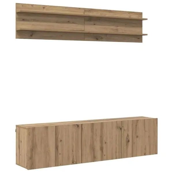 vidaXL TV Enheter Väggmonterad 6 pcs artisan ek Konstruerat trä Premium