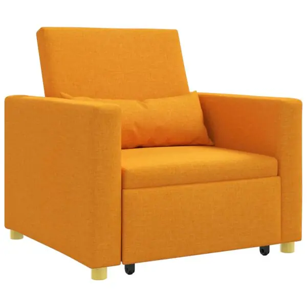 vidaXL Utdragbar soffbed enkel med hjul Mörk gul 90 x 165 x 87 cm tyg Bästa pris
