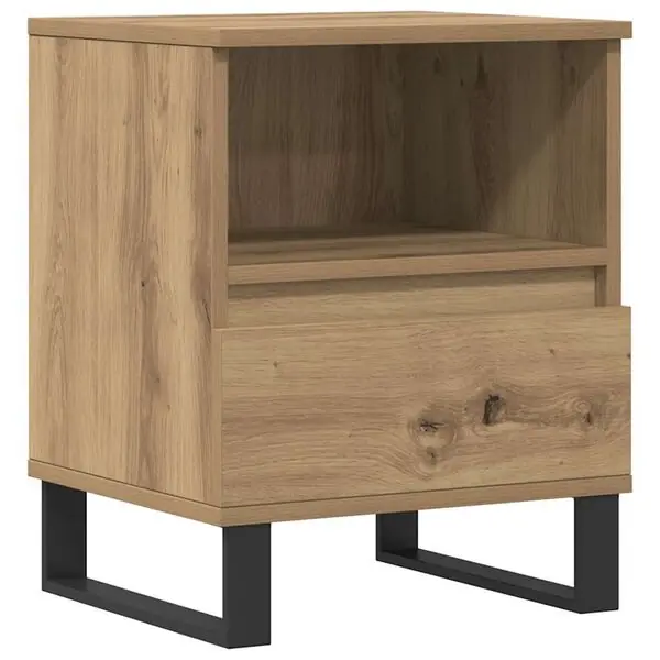 Nyhet vidaXL Sängbord artisan ek 40x35x50 cm konstruerat trä