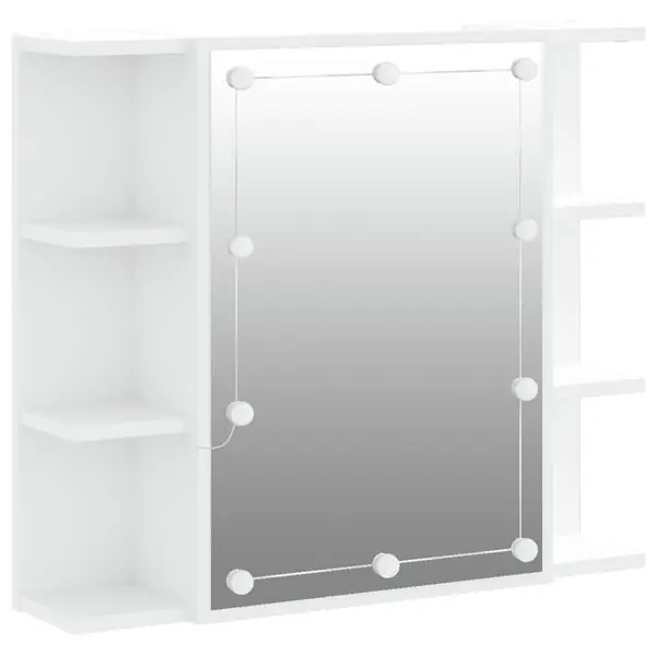 vidaXL Spegelskåp med LED vit 70x16,5x60 cm Sista chansen