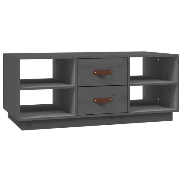 vidaXL Soffbord grå 100x50x41 cm massiv furu Reapris