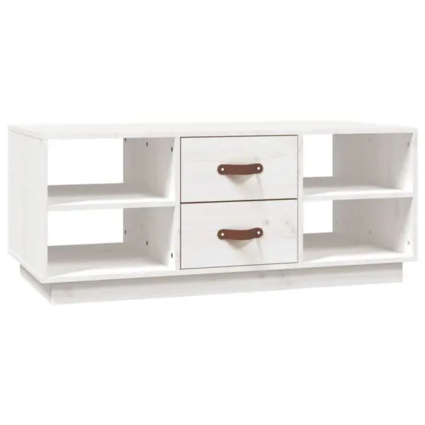 Utförsäljning vidaXL Soffbord vit 100x50x41 cm massiv furu