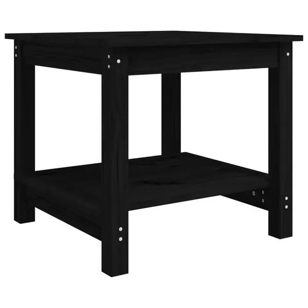 vidaXL Soffbord svart 50x50x45 cm massivt furu Beställ idag