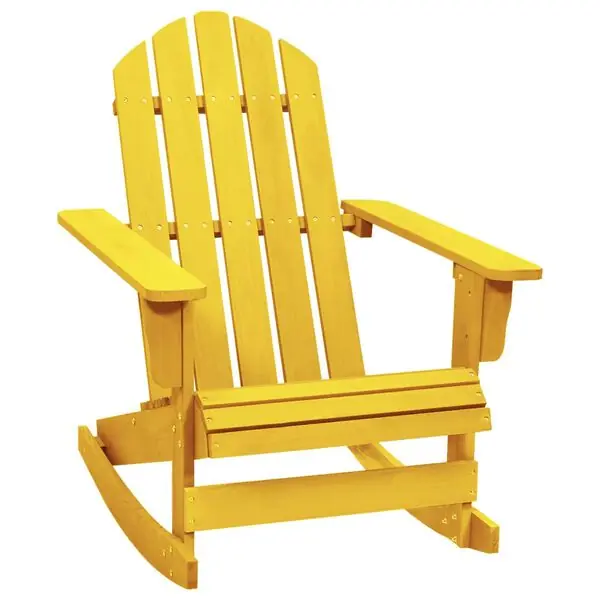 vidaXL Gungstol adirondack massivt granträ gul I lager