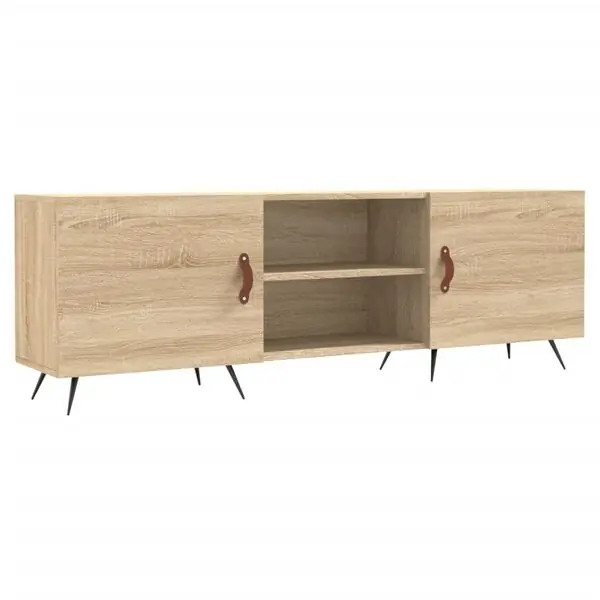 vidaXL Tv-bänk sonoma ek 150x30x50 cm konstruerat trä Lägg i varukorgen