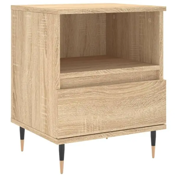 risnedsättning vidaXL Sängbord sonoma-ek 40x35x50 cm konstruerat trä