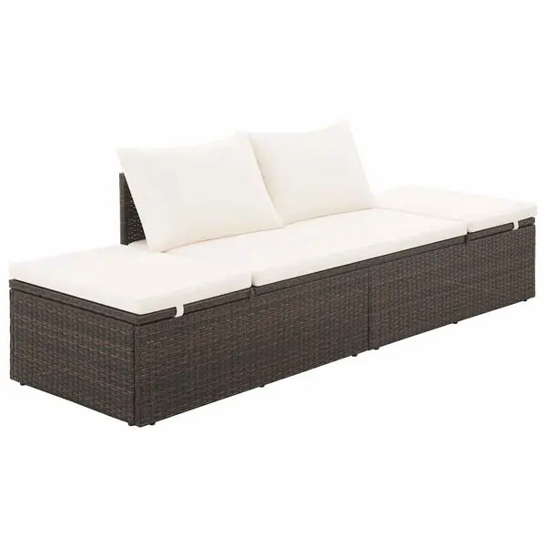 vidaXL Solsäng 195x60 cm konstrotting brun Köp nu