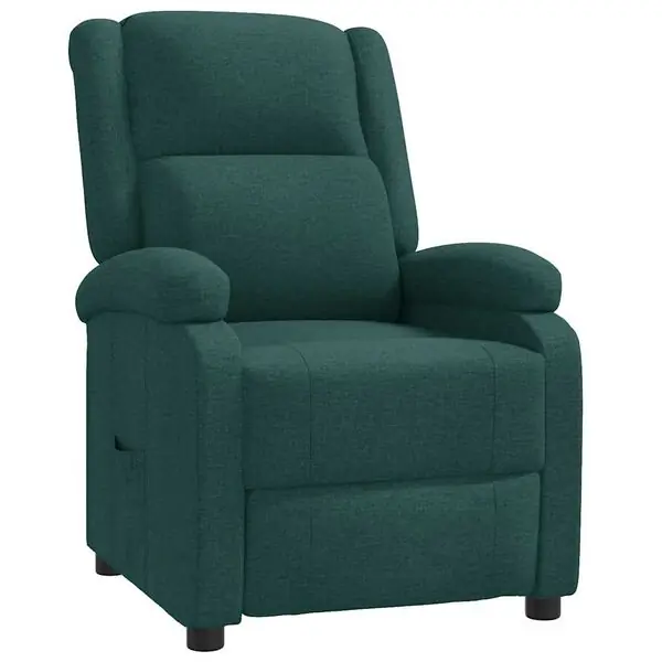 vidaXL Reclinerfåtölj mörkgrön tyg Sista chansen