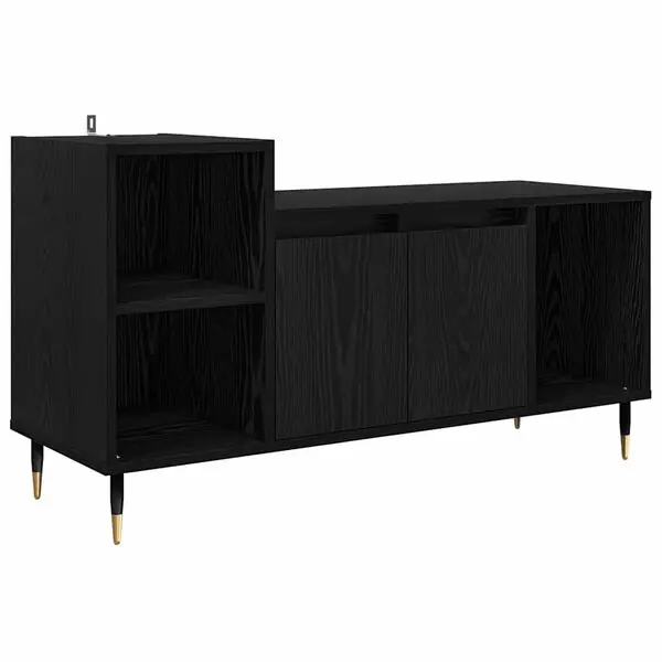 Snabb frakt vidaXL TV-skåp Svart Ek 100 x 35 x 55 cm Konstruerat trä