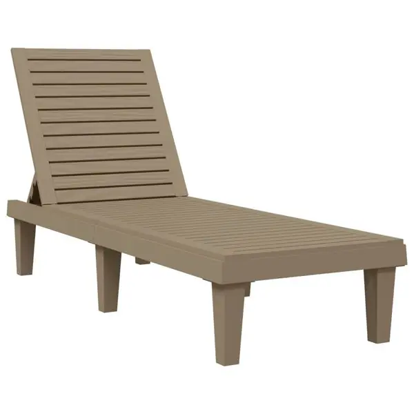 vidaXL Solsäng ljusbrun 155x58x83 cm polypropylen Endast denna vecka