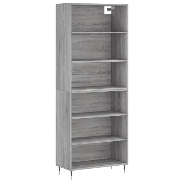 vidaXL Högskåp grå sonoma 69,5x32,5x180 cm konstruerat trä Kampanjpris