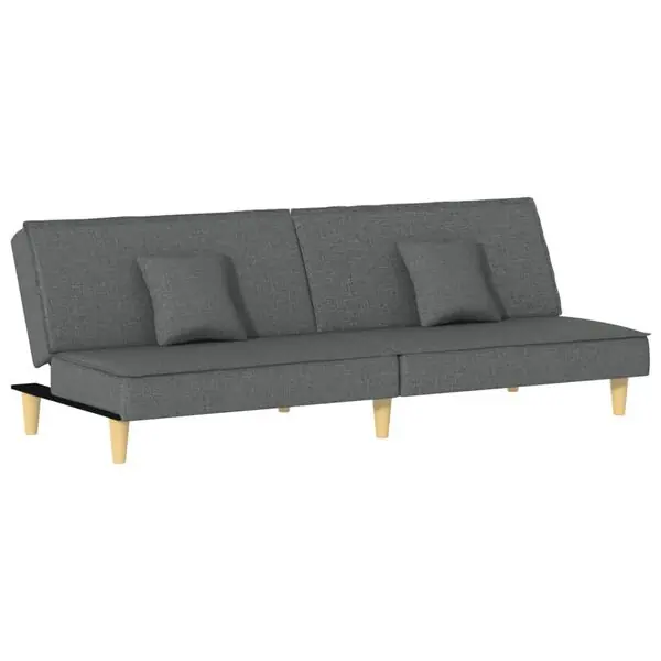 vidaXL Bäddsoffa mörkgrå tyg Rea