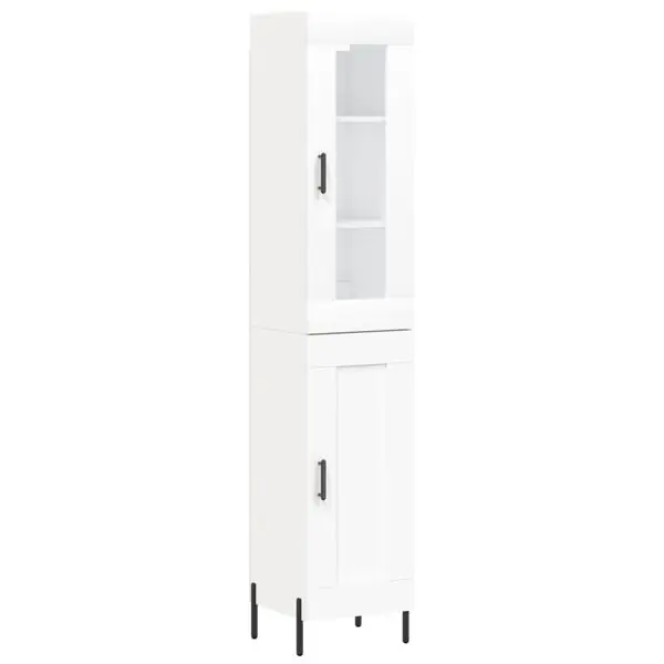 vidaXL Högskåp vit 34,5x34x180 cm konstruerat trä Endast denna vecka