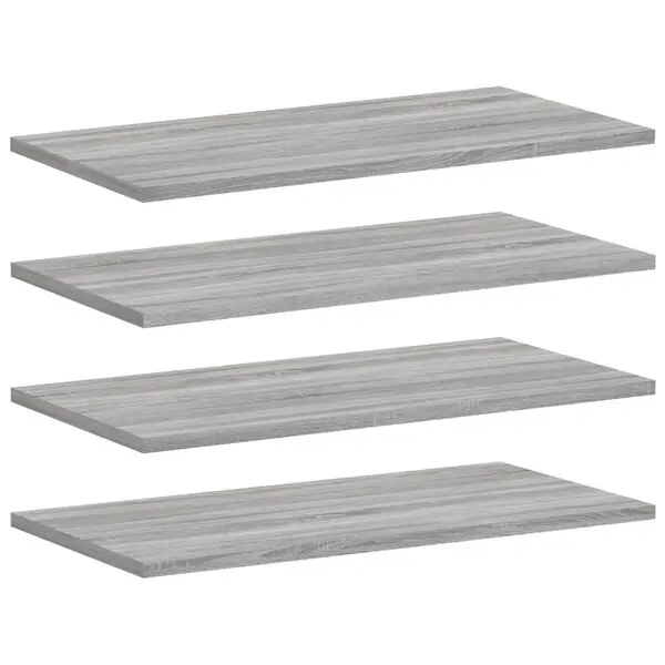 vidaXL Vägghyllor 4 st grå sonoma 60x30x1,5 cm konstruerat trä Bästa pris