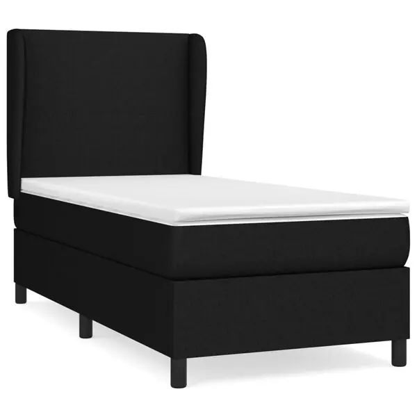 Kundfavorit vidaXL Ramsäng med madrass svart 100x200 cm tyg