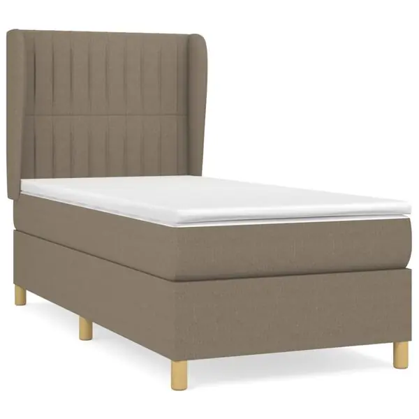 Kundfavorit vidaXL Ramsäng med madrass taupe 90x200 cm tyg