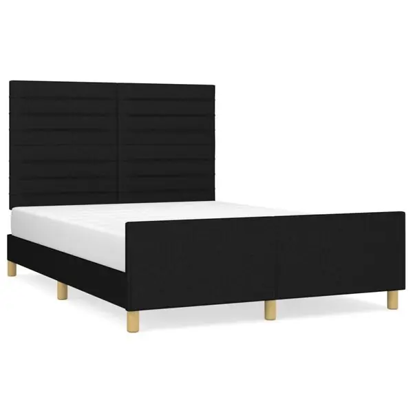 Extra rabatt vidaXL Sängram utan madrass svart 140x200 cm tyg
