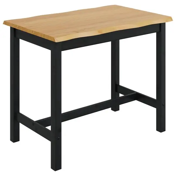 Fynd VidaXL Högt Barbord EKAI Svart 112 x 70 x 91 cm Massiv furu