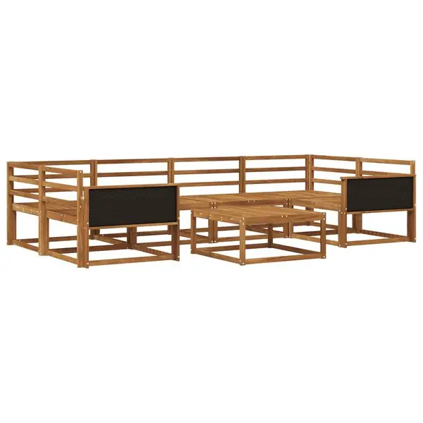 vidaXL Utomhussoffset 7 pcs Naturlig Massivt Akaciaträ Endast denna vecka