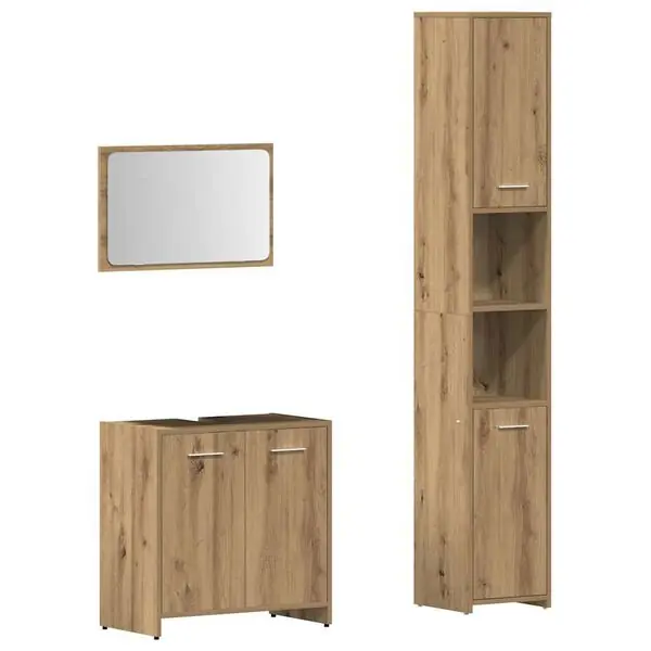 vidaXL Badrumsmöbler set 3 delar artisan ek konstruerat trä Kampanj