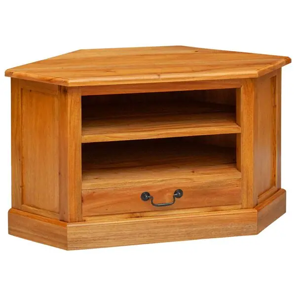 Fynd vidaXL HörnTVSkåp Naturfärg 79 x 40 x 46 cm Massivt mahognyträ
