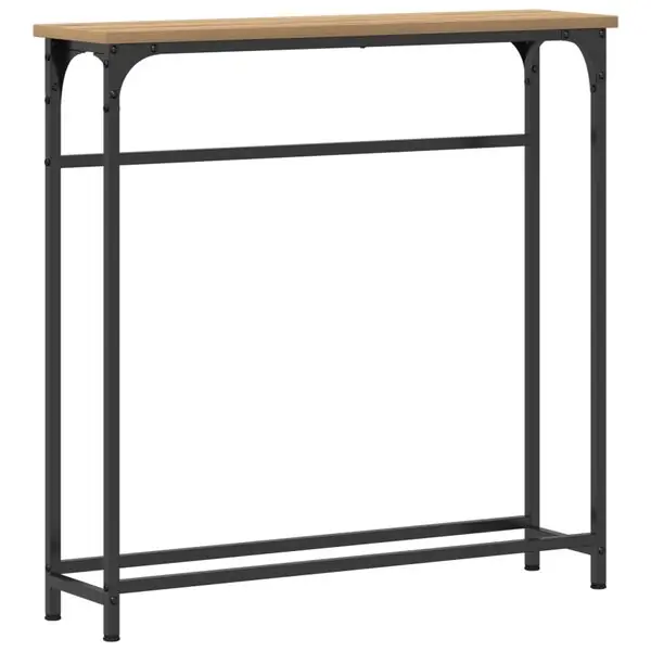 vidaXL Konsolbord Artisan Ek 75 x 19,5 x 75 cm Konstruerat trä Begränsat antal