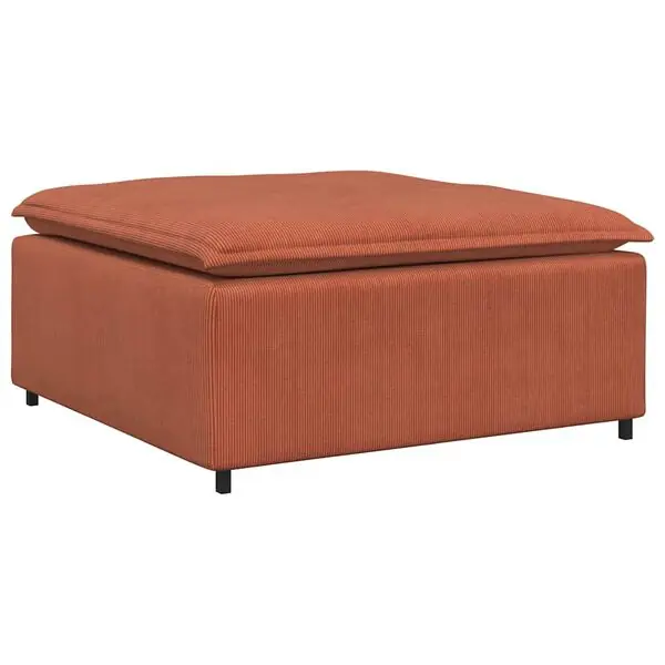 vidaXL Modulär soffa fotpallsmodul röd orange 100x100x48 cm Handla nu