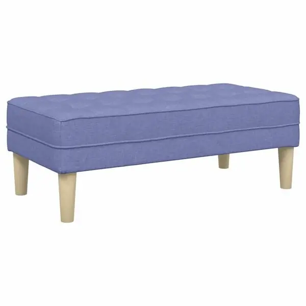 vidaXL bänk med kudde Jeansblå 113 x 57 x 39 cm tyg Köp nu