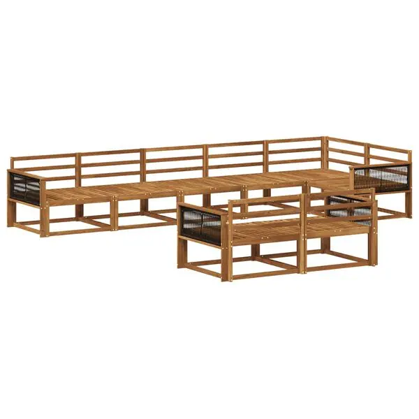 vidaXL Utomhussoffset 8 pcs Naturlig Massivt Akaciaträ Begränsat erbjudande