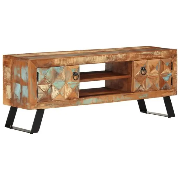 Beställ nu vidaXL Tv-bänk 112x30x45 cm massivt återvunnet trä
