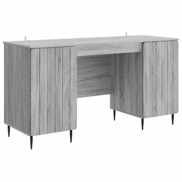 Reapris vidaXL Skrivbord Grå sonoma-ek 142,5 x 50 x 75 cm Konstruerat trä