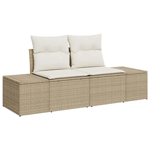 Bästa pris vidaXL Trädgårdsoffa med kudde Beige 184 x 62 x 69 cm konstrotting