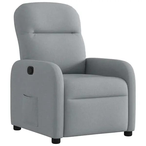 vidaXL Reclinerfåtölj ljusgrå tyg Premium
