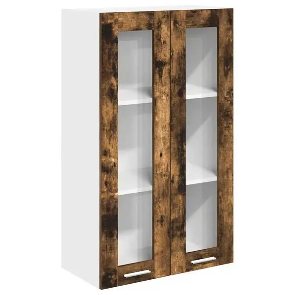 vidaXL Hängande skåp med dörr Rökt ek 60 x 31 x 100 cm Konstruerat trä Snabb frakt