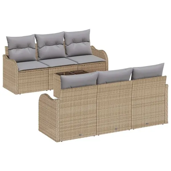 vidaXL Trädgårdsoffset Beige 55 x 55 x 37 cm konstrotting Begränsat erbjudande