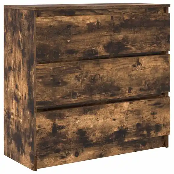 Rea vidaXL Skänk rökt ek 80x35x76 cm konstruerat trä